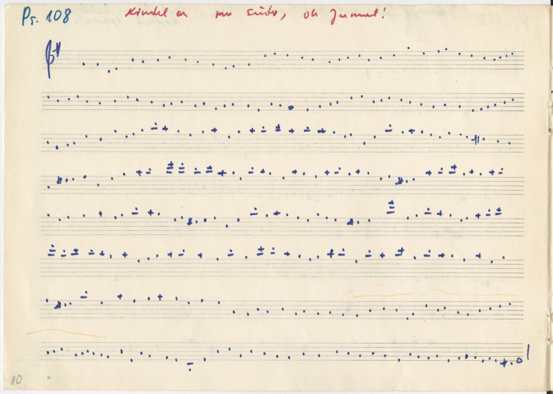 A page of a musical diary